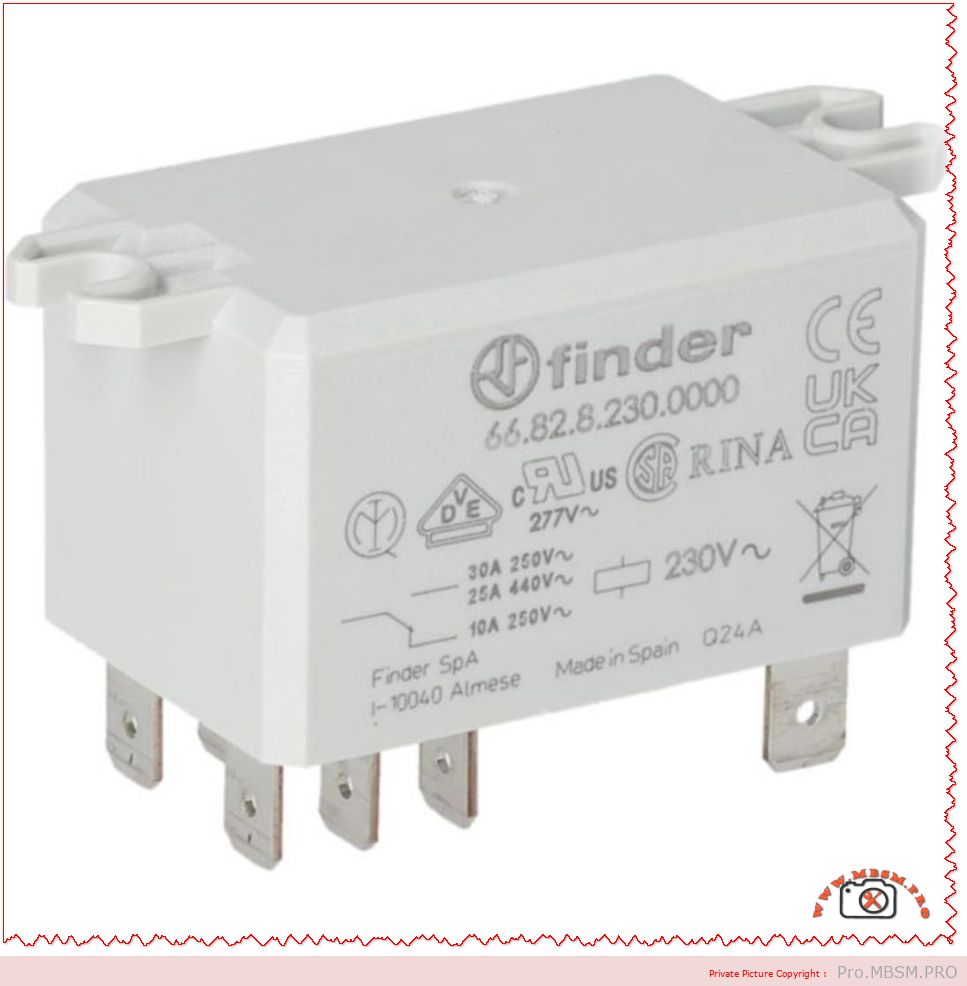 Finder 66.82.8.230.0000 Power Relay: Reliable 30A Solution for HVAC and Industrial Control mbsmpro