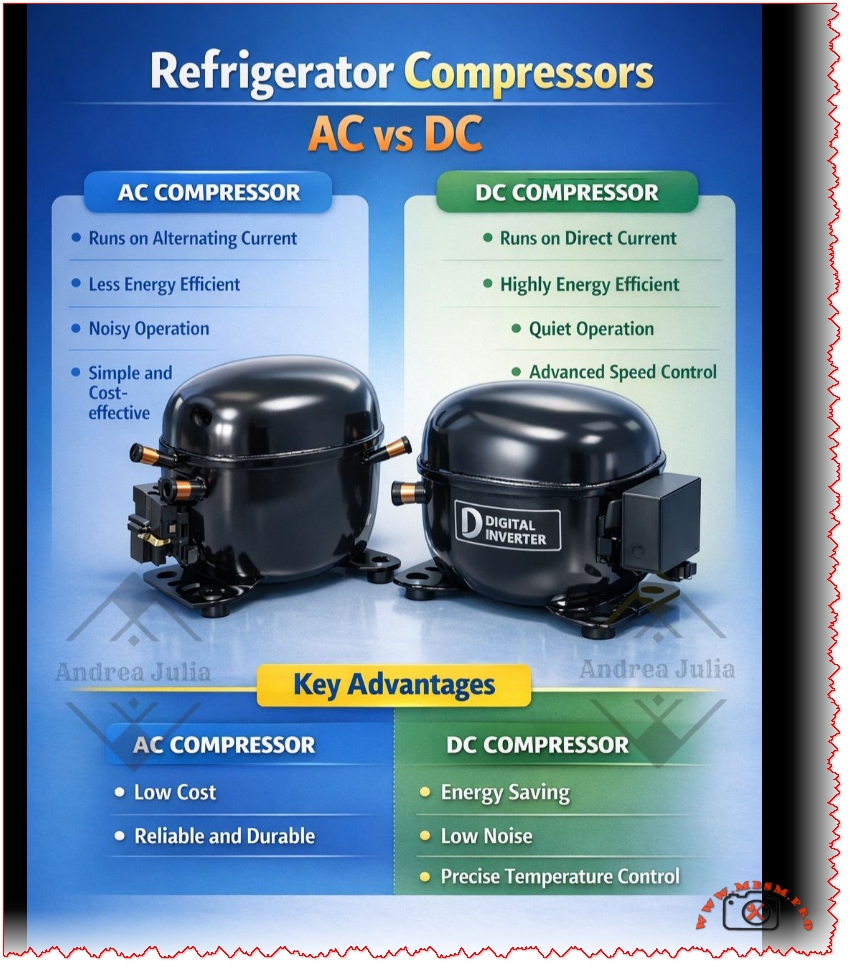 AC vs DC Refrigerator Compressors mbsmpro