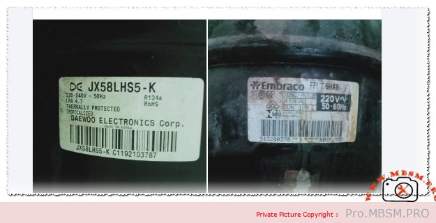 Daewoo JX58LHS5-K vs Embraco FFI7.5HAK Comparison mbsmpro