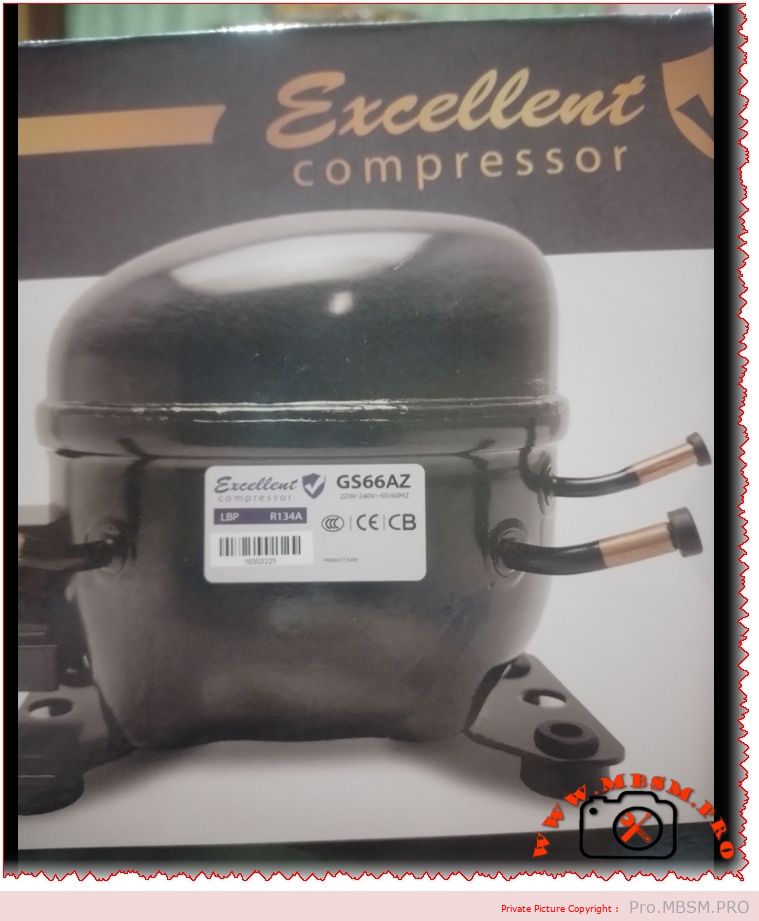 Excellent GS66AZ Compressor Technical Specifications, BIG 1/6 HP, 6.6 cm3 mbsmpro