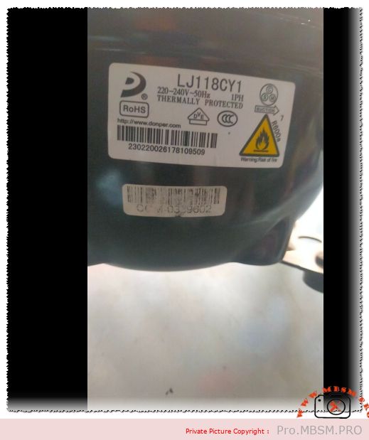 How many cubic feet can LJ118CY1 compressor cooling ? mbsmpro