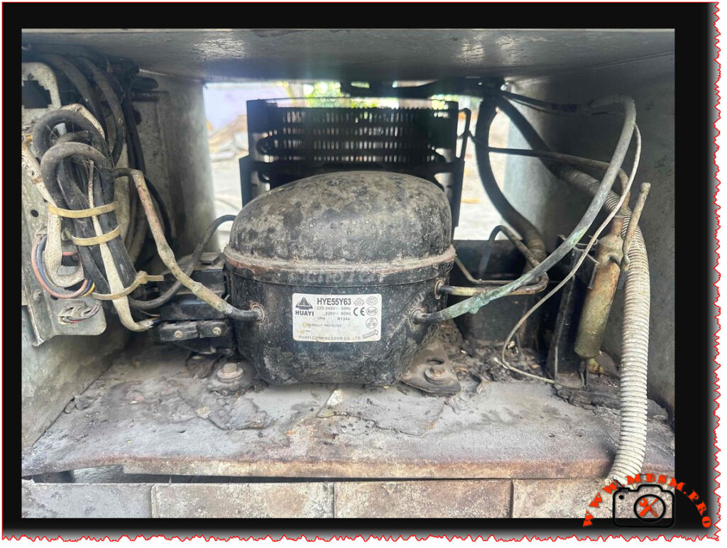 HUAYI HYE55Y63 compressor 1/5 HP R134a LBP freezing application -30°C to -10°C 150W 1.3A 220-240V replacement for small freezers and medical units mbsmpro