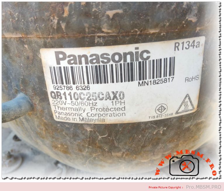 Panasonic QB110C25CAX0 1/3 HP Compressor Specifications and Replacement mbsmpro