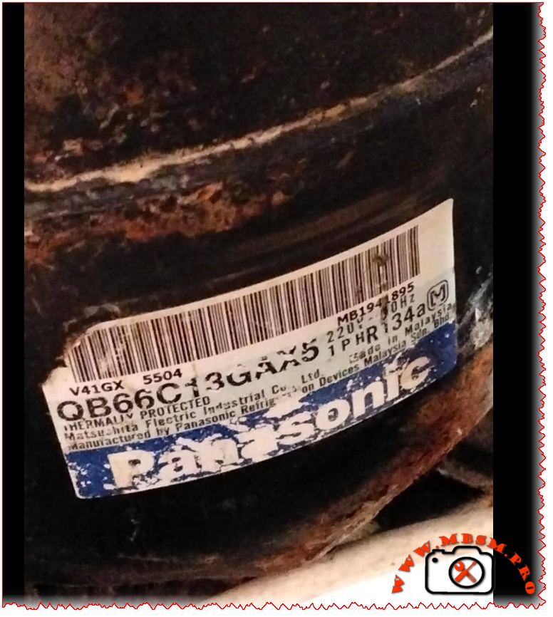 Panasonic QB66C13GAX5 Compressor Specs and Replacements mbsmpro