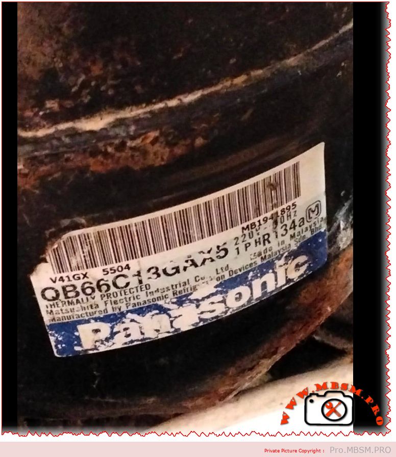 Panasonic QB66C13GAX5 Compressor Specs and Replacements mbsmpro