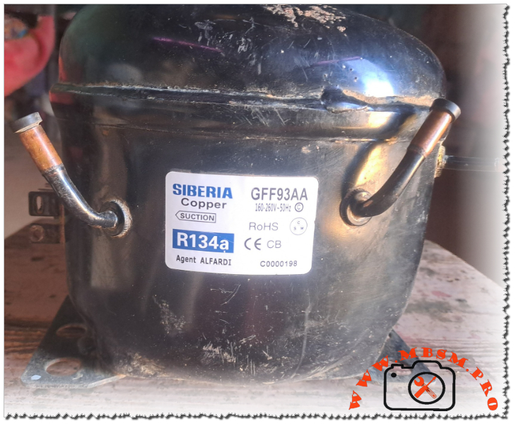 Siberia GFF93AA Compressor 1/3+ hp R134a 270W Technical Specifications and Professional Replacements Review mbsmpro