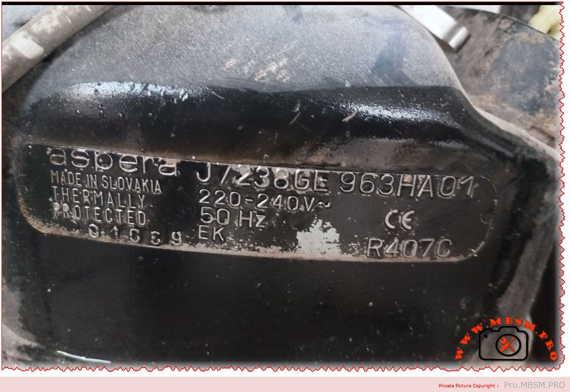 spera J7238GE Compressor 1.5 HP R407C HBP Technical Specifications and Performance Data mbsmpro