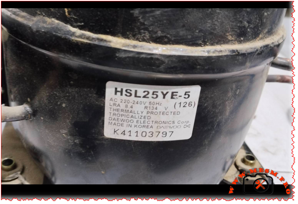 ZMC EGM77AA1 and Daewoo HSL25YE-5 Compressor Comparison and Technical Specifications mbsmpro